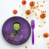 Halloween-Party für Kids Frankenstein Papierplatte Pappteller