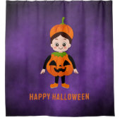 Halloween-Party für Kids Pumpkin Duschvorhang (Vorderseite)