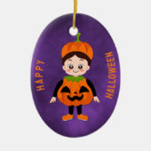 Halloween-Party für Kids Pumpkin Keramik Ornament (Vorne)