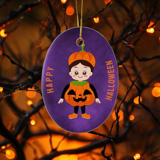 Halloween-Party für Kids Pumpkin Keramik Ornament