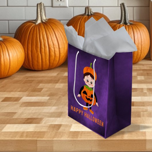 Halloween-Party für Kids Pumpkin Mittlere Geschenktüte