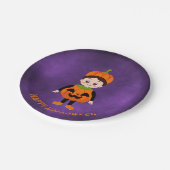 Halloween-Party für Kids Pumpkin Paper Plate Pappteller (Schrägansicht)