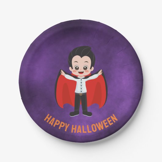 Halloween-Party für Kids Vampire Paper Plate Pappteller (Vorderseite)