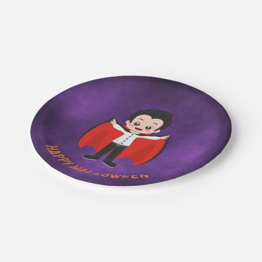 Halloween-Party für Kids Vampire Paper Plate Pappteller (Schrägansicht)