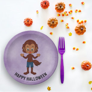 Halloween-Party für Kids Werewolf-Papierplatte Pappteller