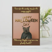 Halloween-Party für Kinder Einladung (Stehend Vorderseite)