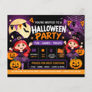 Halloween-Party für Kinder Einladung Süßer Gruse Flyer
