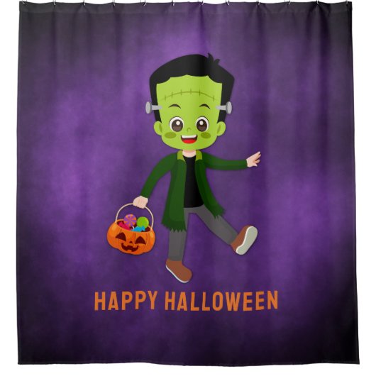 Halloween-Party für Kinder Frankenstein Duschvorhang (Vorderseite)