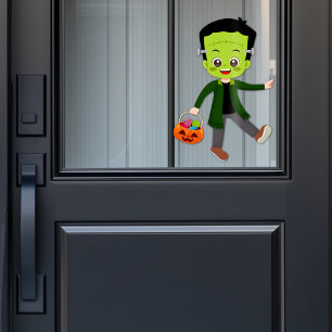 Halloween-Party für Kinder Frankenstein Fensteraufkleber