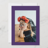 Halloween-Party für Kinder mit niedlicher Hexenkle Einladung (Rückseite)