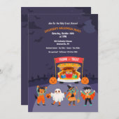 Halloween-Party für Kinder oder Leckereien Einladung (Vorne/Hinten)