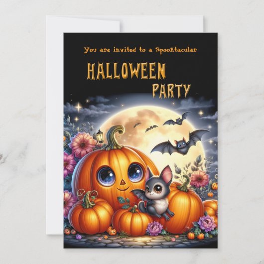 Halloween-Party für Kinderdesign Einladung (Vorderseite)