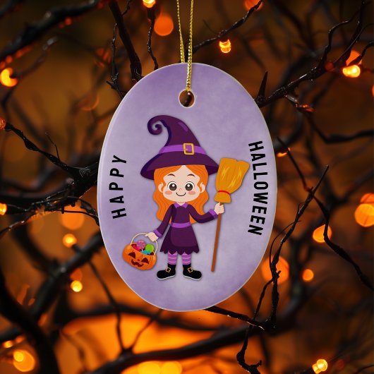 Halloween-Party für Kinderhexe Keramik Ornament
