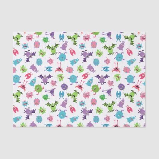 Halloween-Party für lustige Monster-Mash-Muster Seidenpapier (Vorderseite)