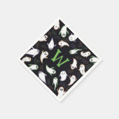 Halloween-Party für mit Monogramm Swoopings und Fl Serviette (Ecke)