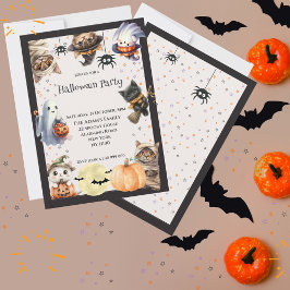 Halloween-Party für niedliche Kinder Einladung