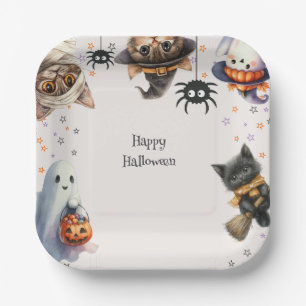 Halloween-Party für niedliche Kinder Pappteller