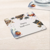 Halloween-Party für niedliche Kinder Rechteckiger Pappuntersetzer (angewinkelt)