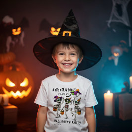 Halloween-Party für personalisierte Familienname Baby T-shirt