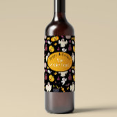 Halloween-Party für personalisierte Familienname Weinetikett