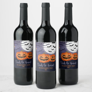 Halloween-Party für Personalisierte Namen testen o Weinetikett