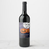 Halloween-Party für Personalisierte Namen testen o Weinetikett (Vorderseite)