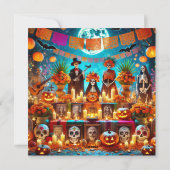 Halloween-Party für saisonale Karten (Rückseite)