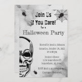 Halloween-Party für Schädel und Spider Einladung (Vorne/Hinten)