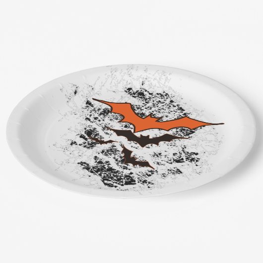 Halloween-Party für Schmutzfänger Pappteller (Schrägansicht)