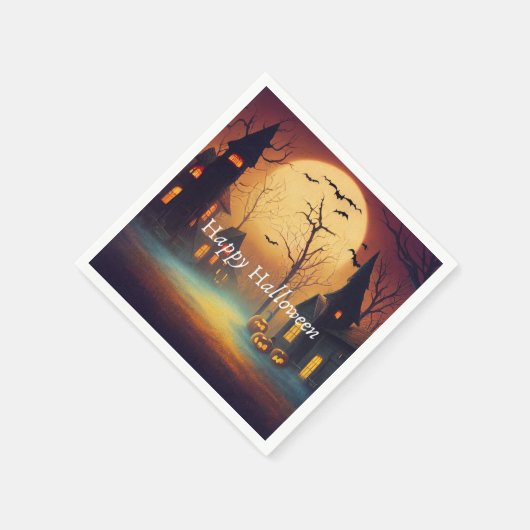 Halloween-Party für Spuk Burgen Serviette (Ecke)
