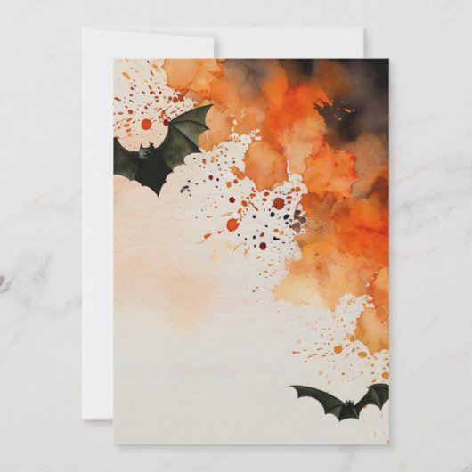 Halloween-Party für Spuk Kostüme und Cocktails Einladung (Rückseite)