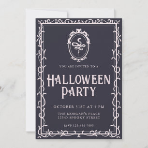 Halloween-Party für viktorianische Rahmen Einladung