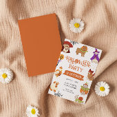 Halloween-Party für Wasserfarben Einladung