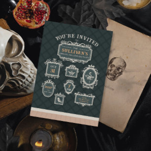 Halloween-Party Gallery Wall Frames Einladung