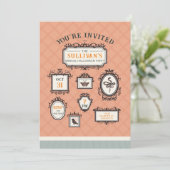 Halloween-Party Gallery Wall Frames Einladung (Stehend Vorderseite)