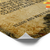 Halloween-Party Game Count the Candy Corn Poster (Ecke)