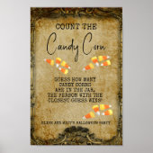 Halloween-Party Game Count the Candy Corn Poster (Vorne)