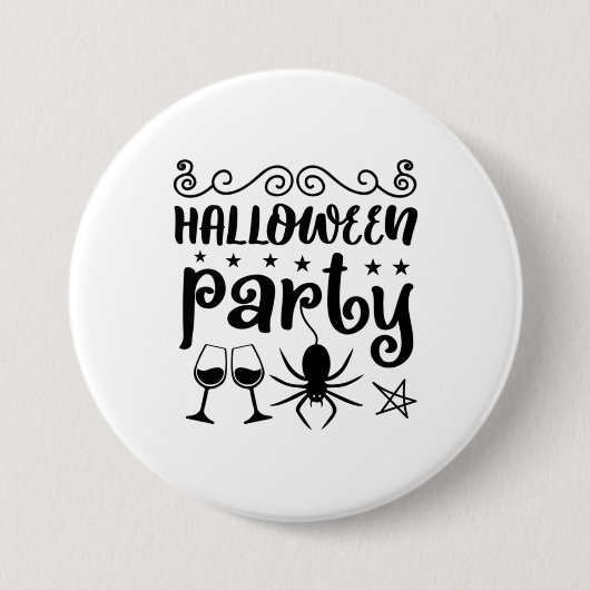 Halloween-Party Geburtstag Button (Vorderseite)