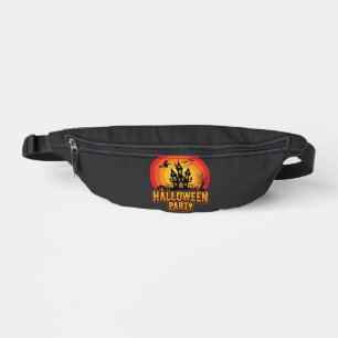 Halloween-Party Geister Schloss Retro Vektor Bauchtasche