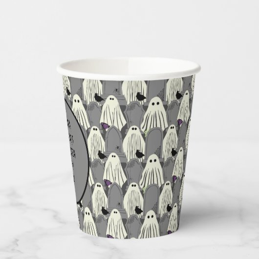 Halloween-Party-Geister und Kopfsteine Pappbecher (Links)