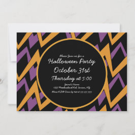 Halloween-Party Geometrie Zig Zag Einladung