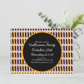 Halloween-Party geometrische Formen Einladung (Stehend Vorderseite)