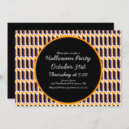 Halloween-Party geometrische Formen Einladung