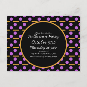 Halloween-Party Geometrische Formen Muster  Postkarte