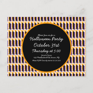 Halloween-Party geometrische Formen Postkarte