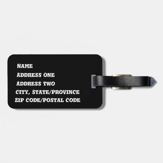 Halloween-Party Gepäckmarke Gepäckanhänger (Rückseite horizontal)