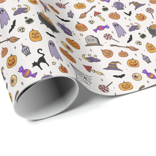 Halloween-Party Geschenkpapier (Rolleneckpunkt)