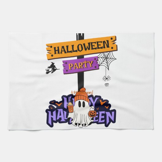 Halloween Party Geschirrtuch (Horizontal)