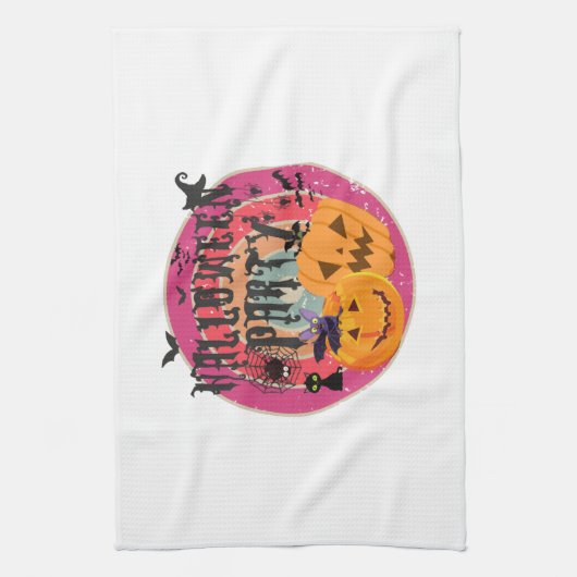 Halloween Party        Geschirrtuch (Vertikal)