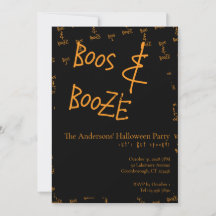 Halloween-Party-Gespenster und Alkohol Orange Schw